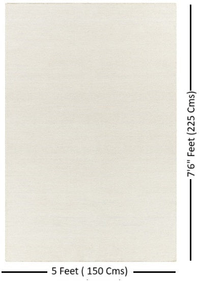 Acacia Handmade Elegance Woven Beige Recycled Pet Yarn Rug - Image 4