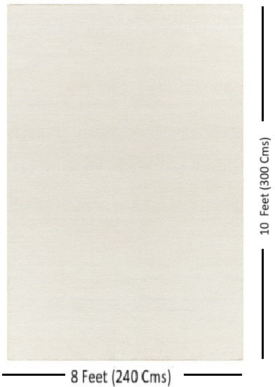 Acacia Handmade Elegance Woven Beige Recycled Pet Yarn Rug - Image 5