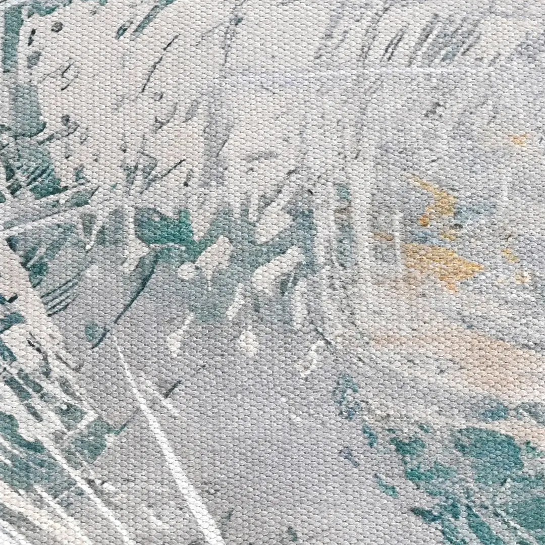 Digital Printed Abstract Rug with Flowing Water-Inspired Patterns - Image 3