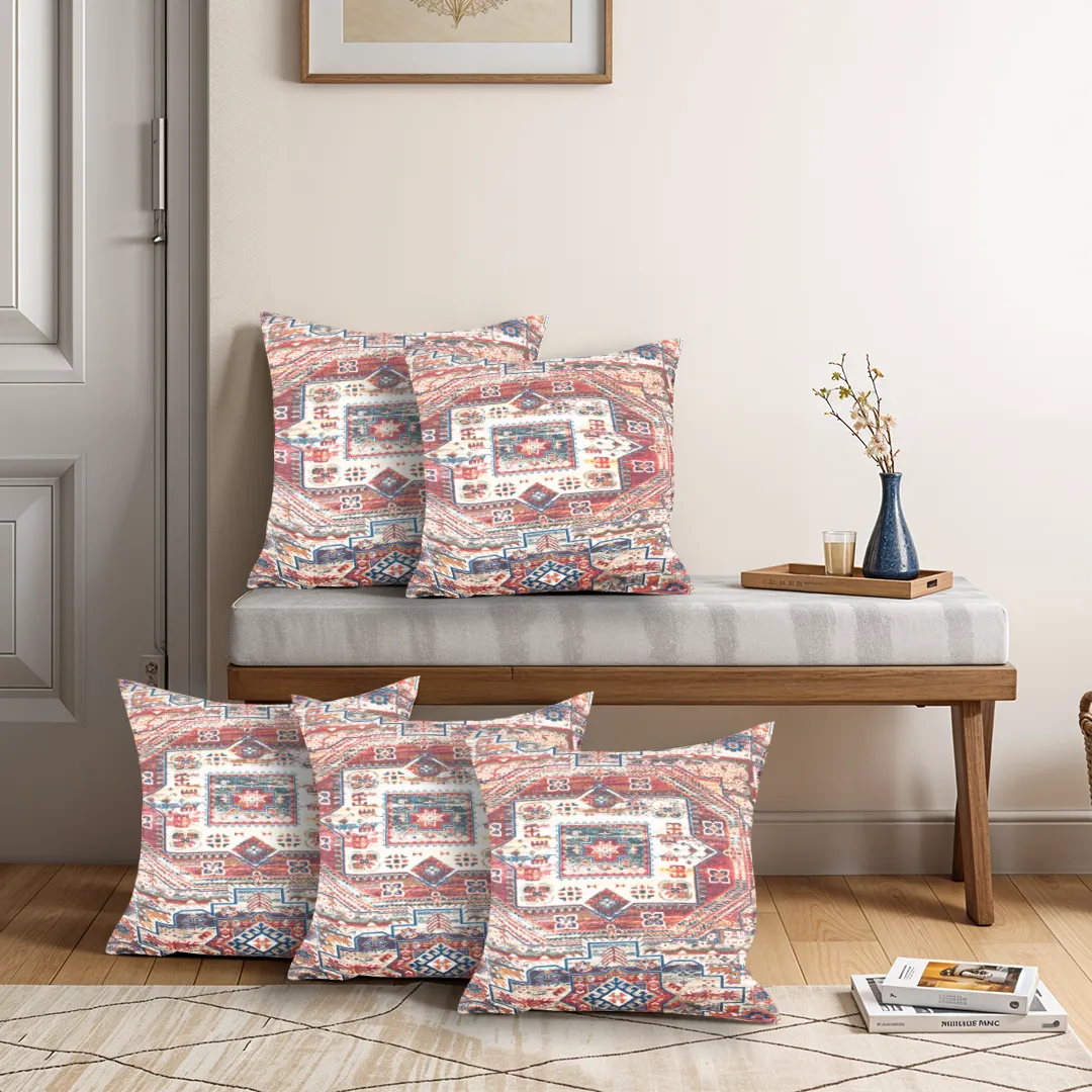 Geometric & Floral Tapestry Cushion Covers - Image 3