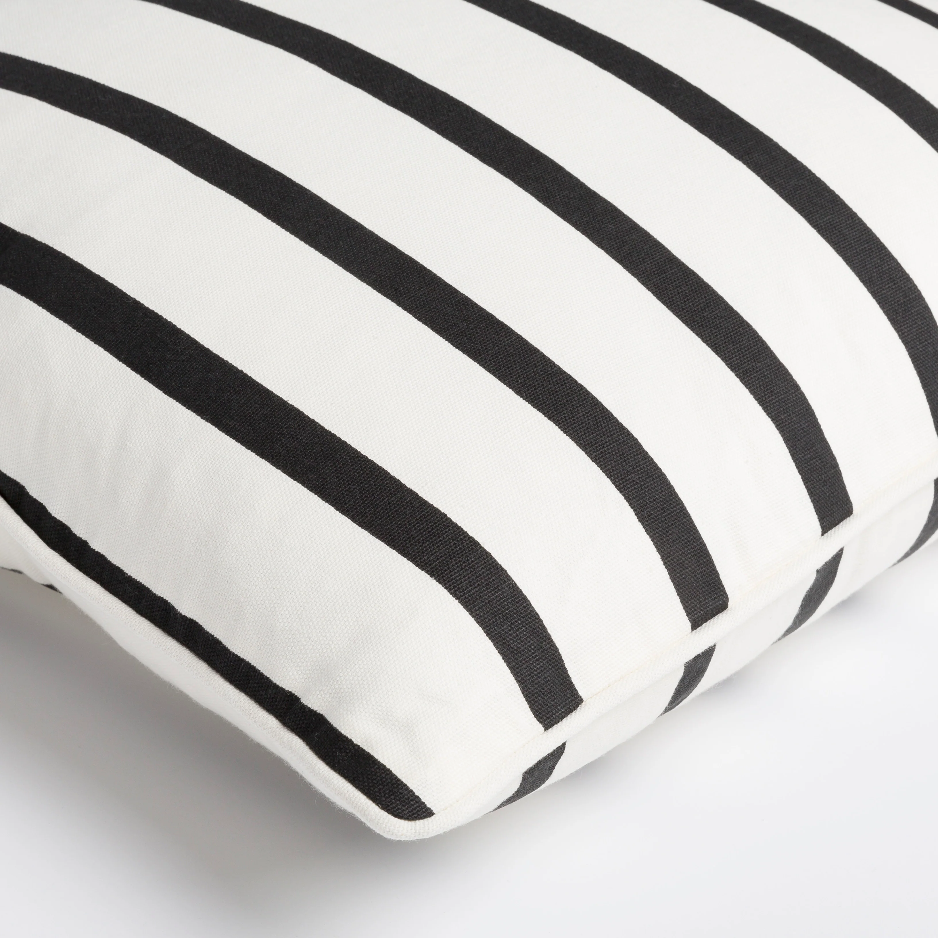 Glyph Cotton Ivory & Black Stripes Pillow Cover - Image 5
