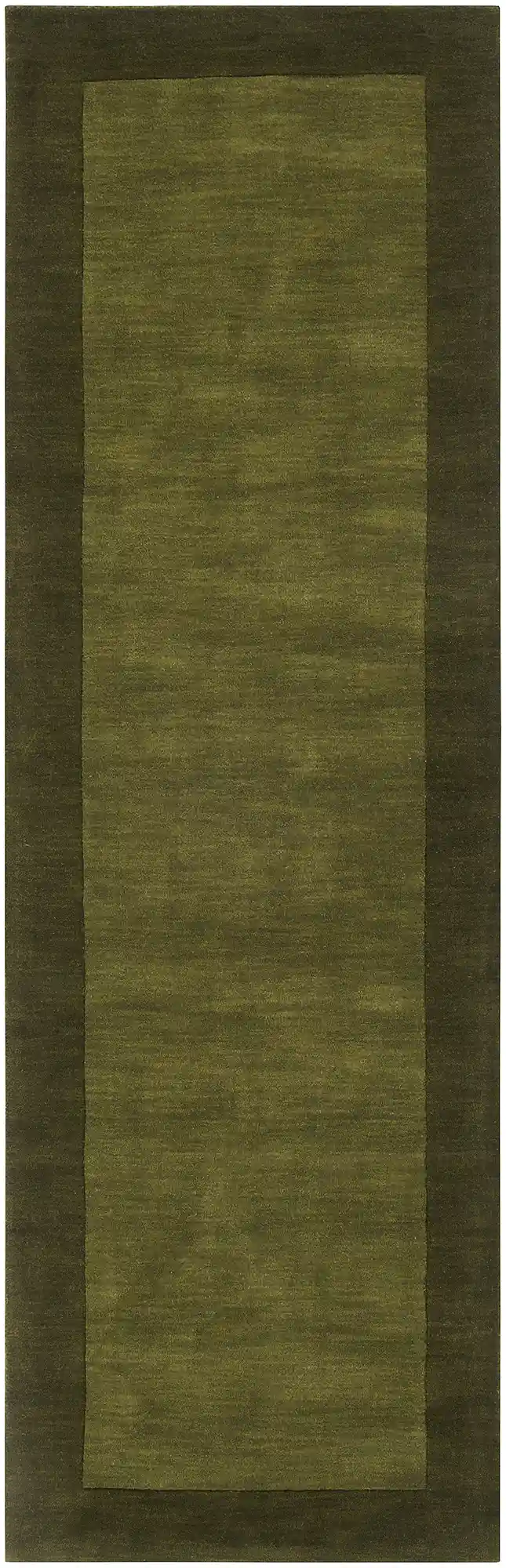 Hand Loomed Mystique Dark Green Wool Rug - Image 4