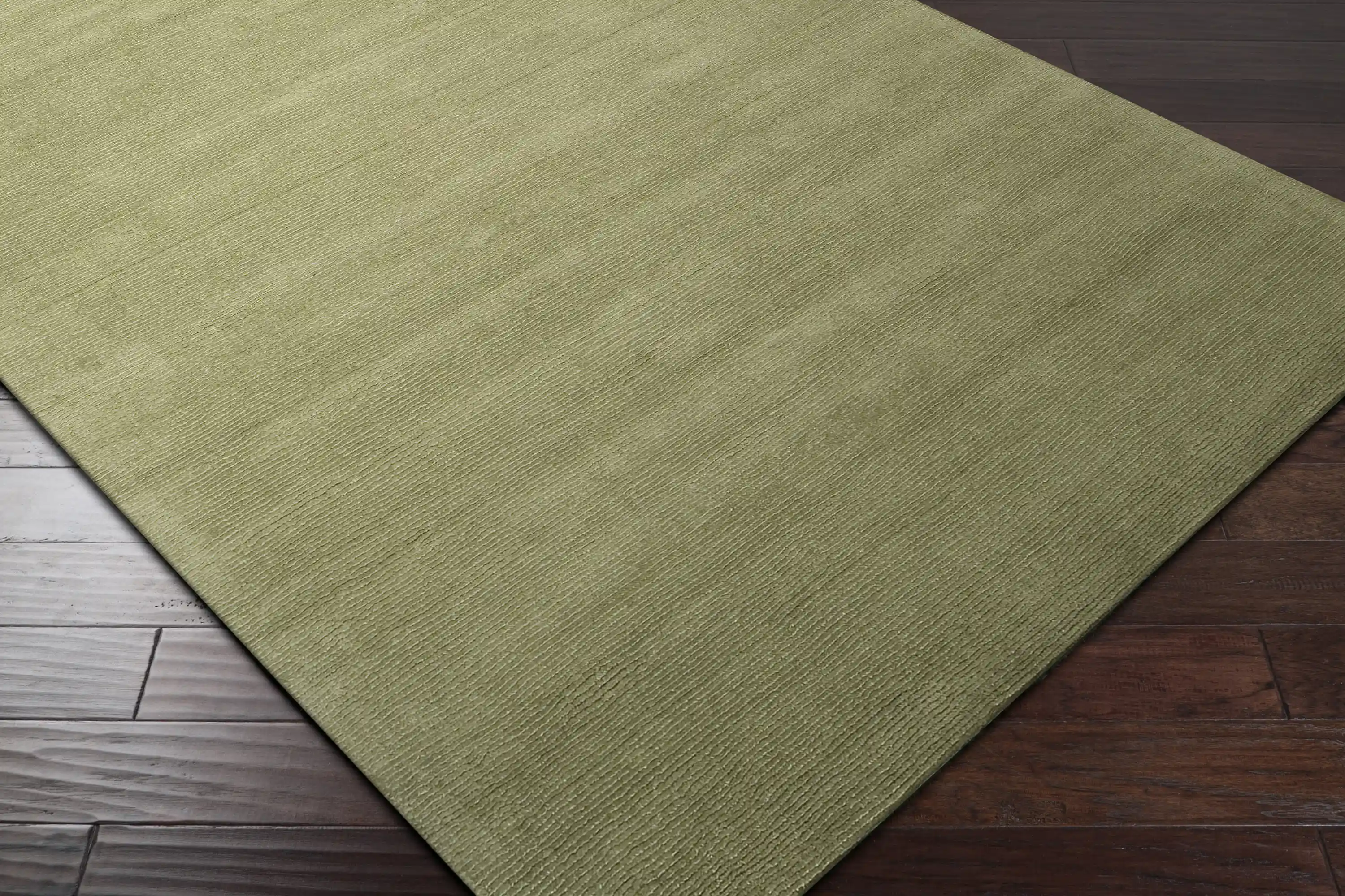 Hand Loomed Mystique Green Wool Rug - Image 4