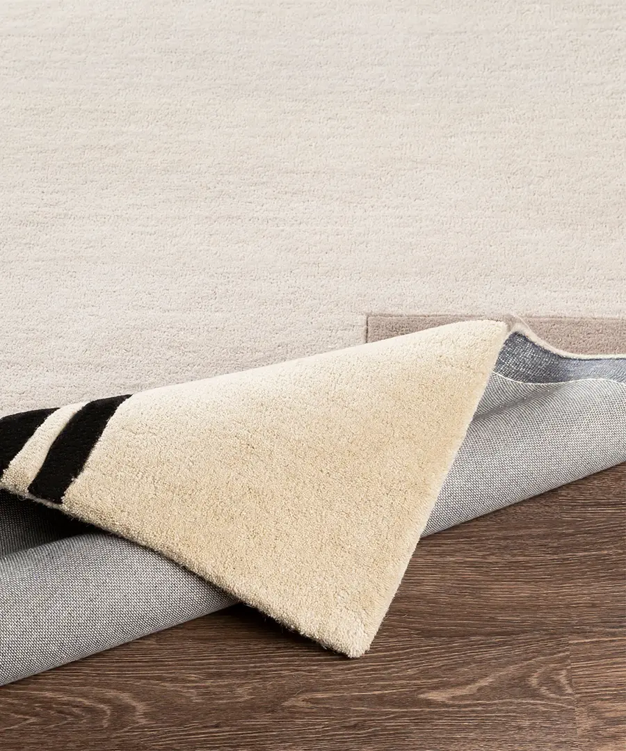 Hand Tufted Abstract Queens Gray Wool Rug - Image 4