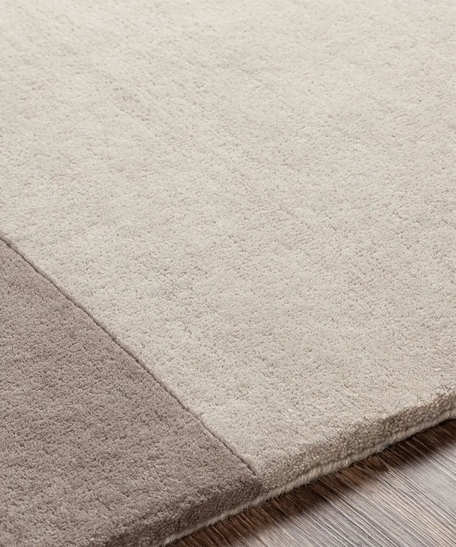 Hand Tufted Abstract Queens Gray Wool Rug - Image 7