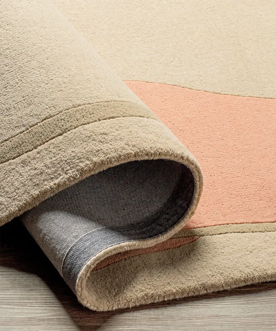 Hand Tufted Abstract Queens Orange Wool Rug - Image 3