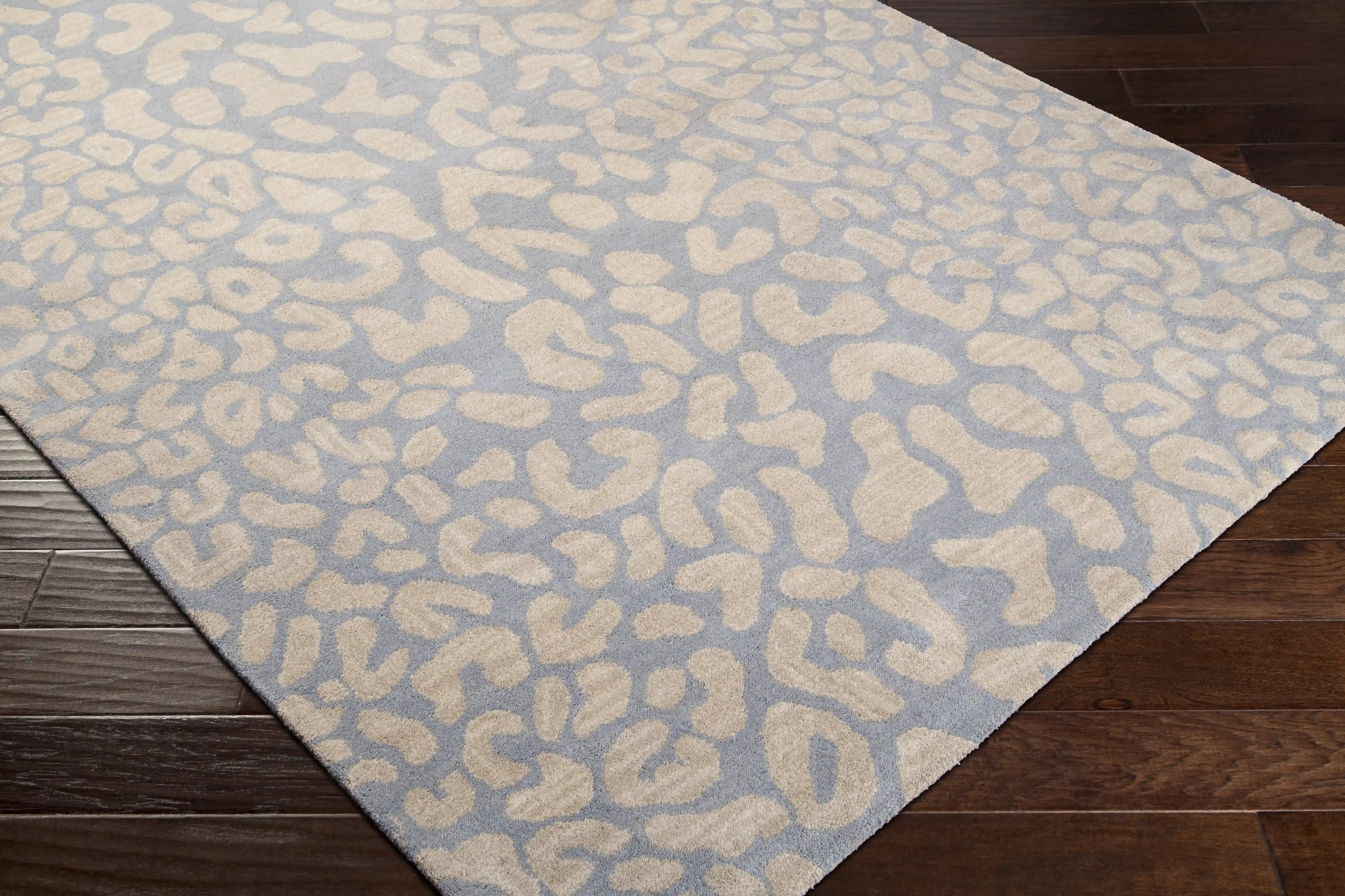 Hand Tufted Athena Gray and Beige Wool Rug - Image 5