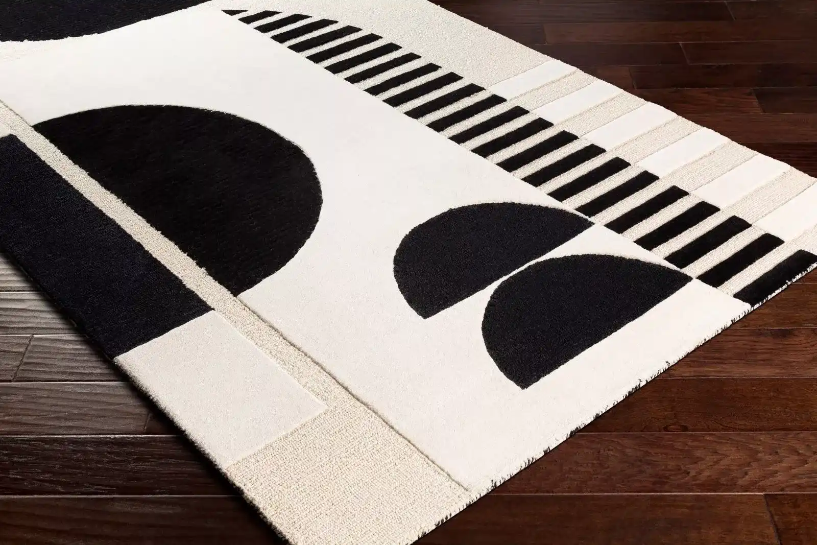 Hand Tufted Brooklyn Geometric Wool Rug - Image 5