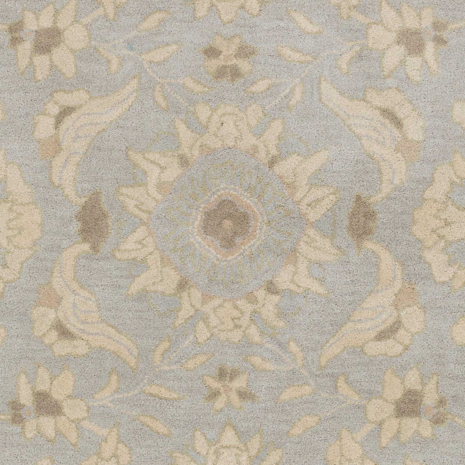Hand Tufted Caesar Blue and Beige Charcol Wool Rug - Image 8