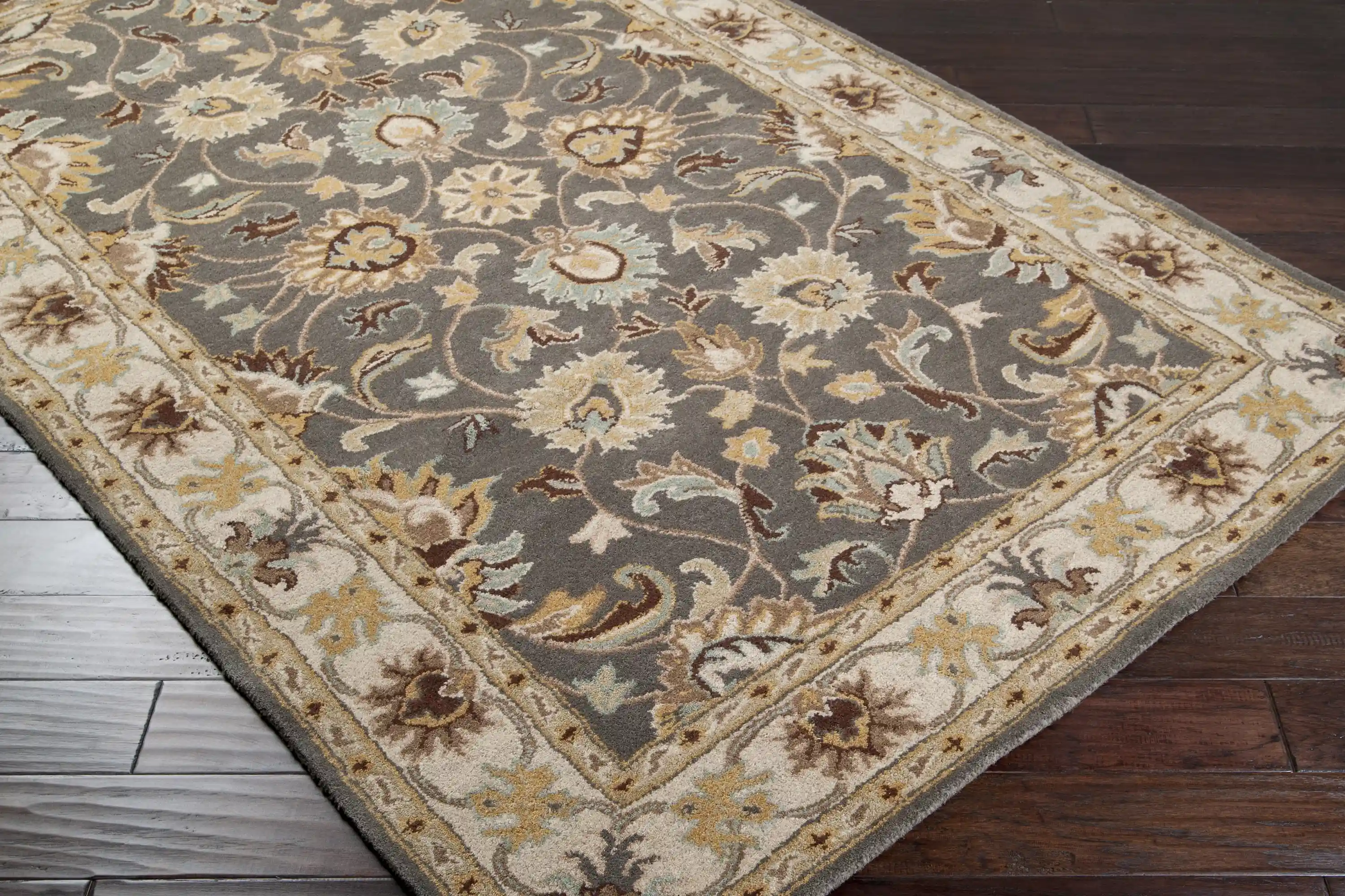 Hand Tufted Floral Comfort Elegant Wool Area Rug - Image 6