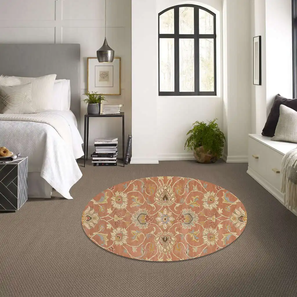 Hand Tufted Caesar Medium Brown & Dusty Sage Wool Rug - Image 5