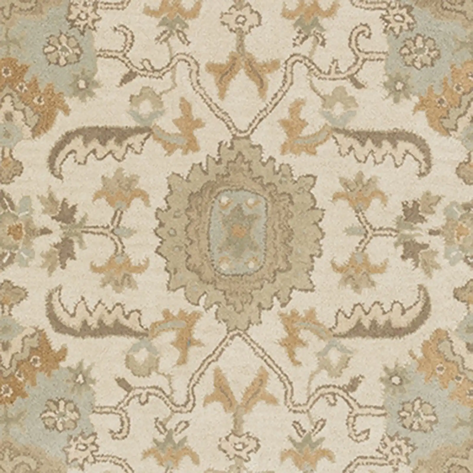 Hand Tufted Cesar Cream and Light Brown Wool Rug - Image 7
