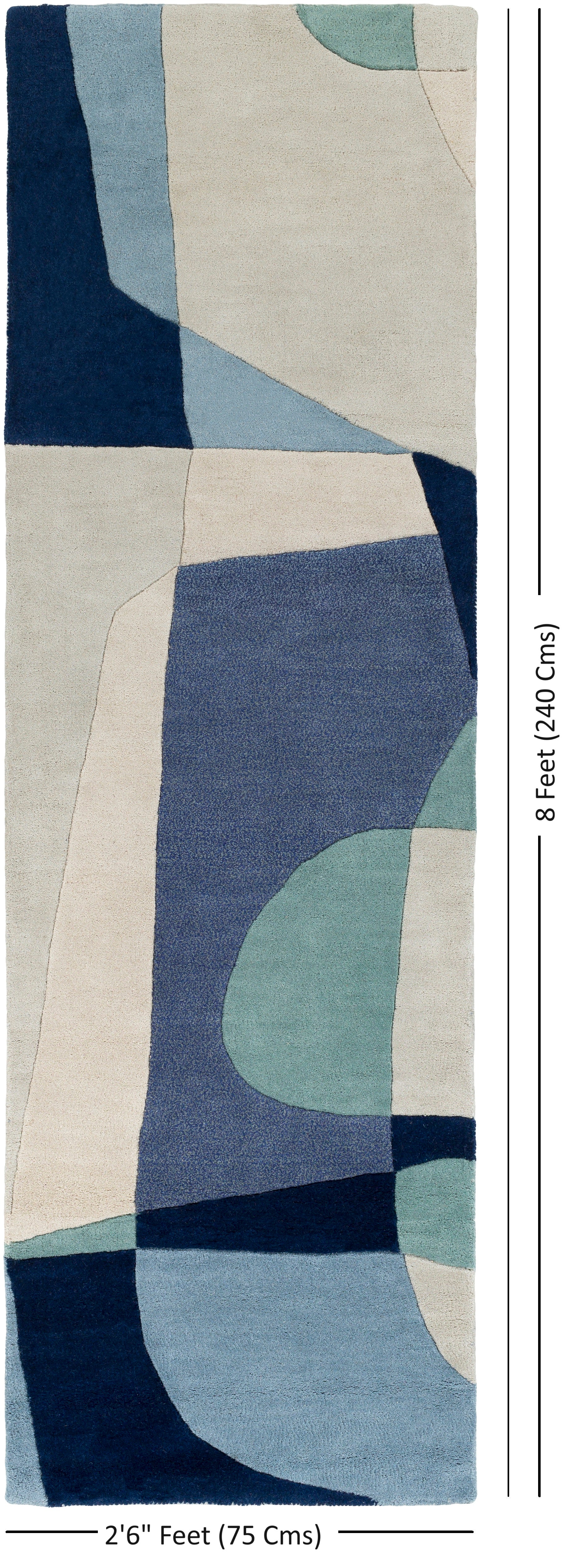 Hand-Tufted Forum Dusty Sage and Blue Wool Rug - Image 10