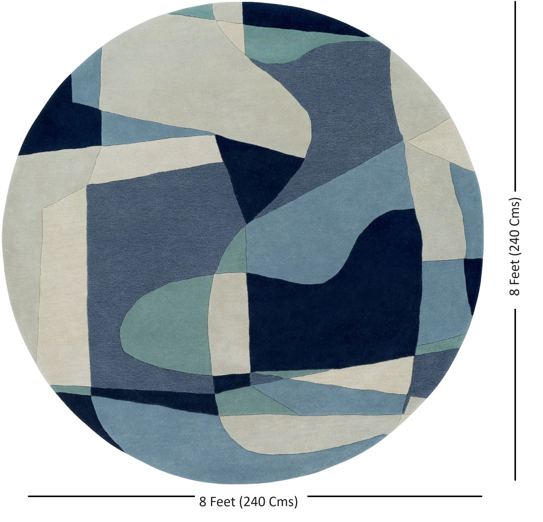 Hand-Tufted Forum Dusty Sage and Blue Wool Rug - Image 11