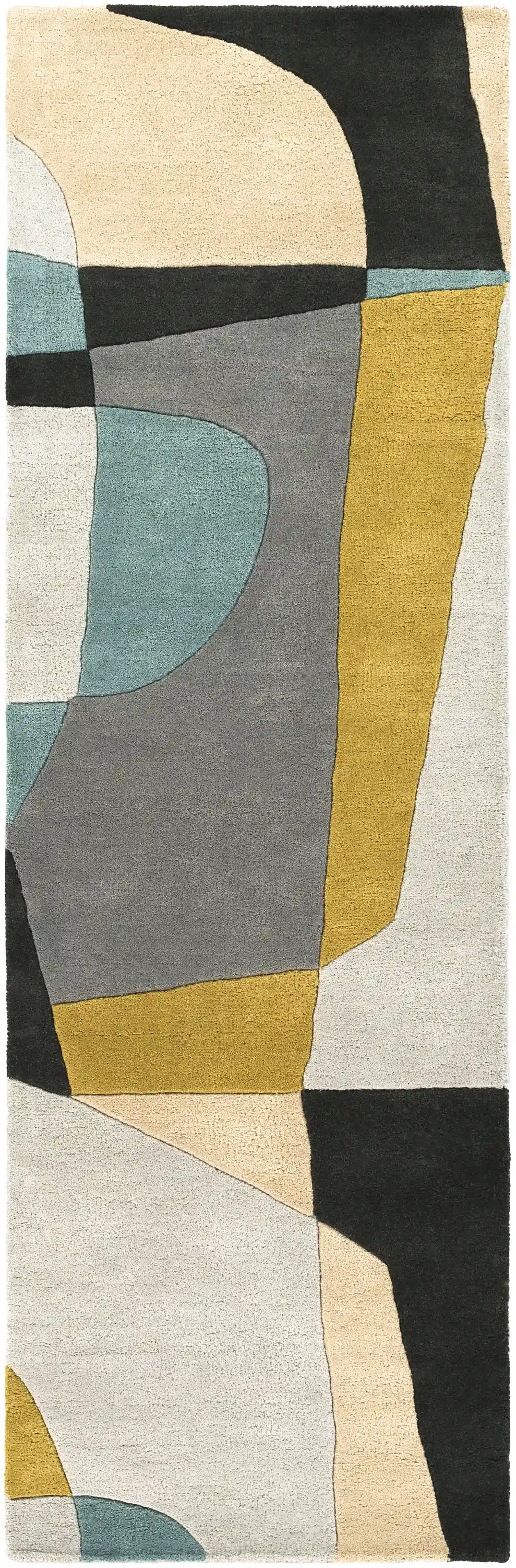 Hand Tufted Yellow and Gray Multicolor Wool Rug - Image 6