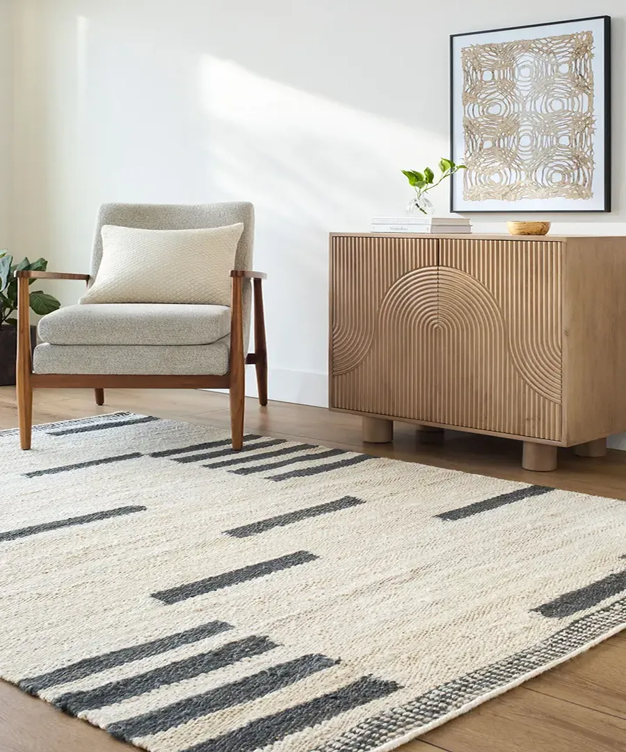 Hand Tufted Granada Beige Wool Rug - Image 13