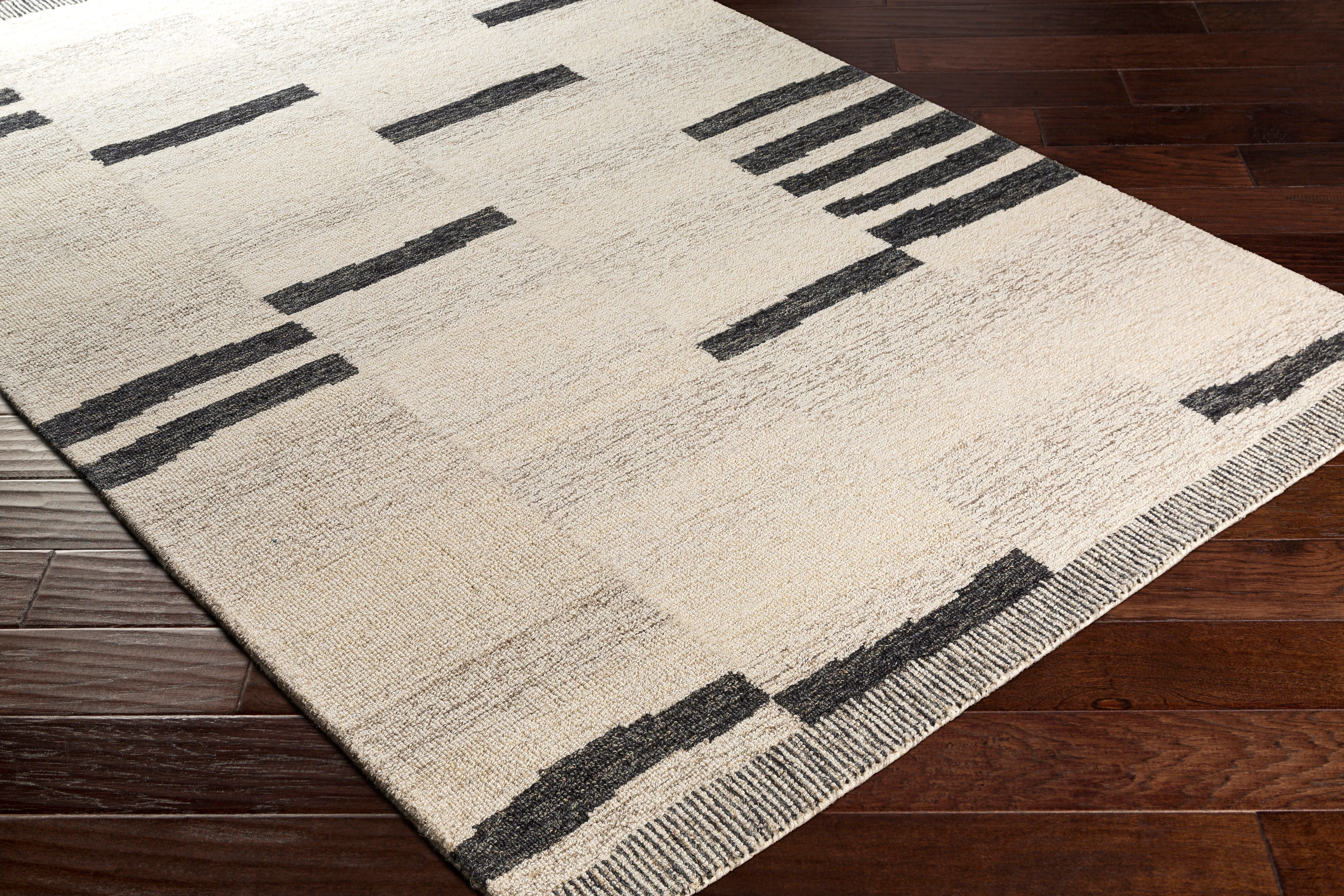 Hand Tufted Granada Beige Wool Rug - Image 4