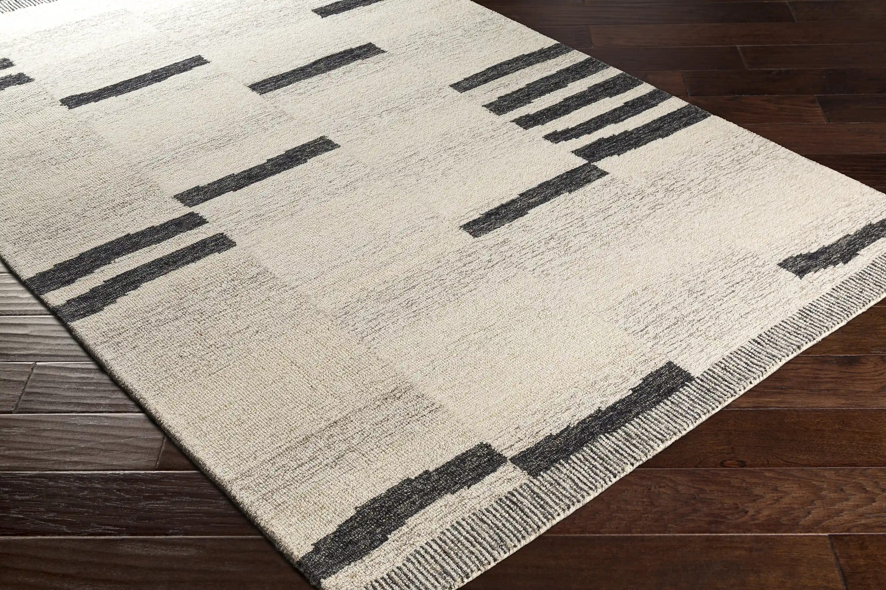 Hand Tufted Granada Beige Wool Rug - Image 8