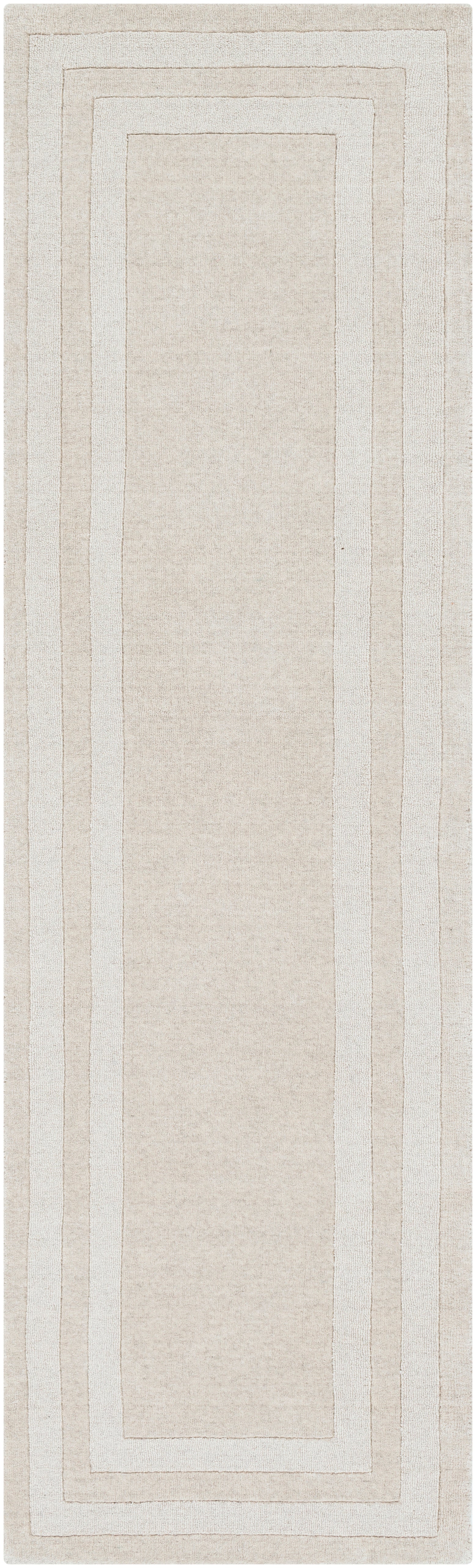Hand-Tufted Sorrento Beige and Taupe Wool-Nylon Rug - Image 3