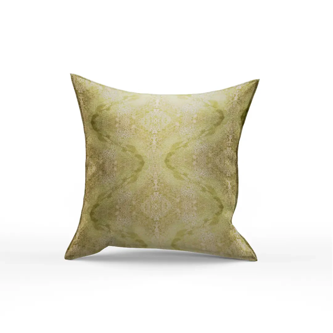 Kalos Poly Satin Olive Green Digital Printed Pillow Cover - Image 3