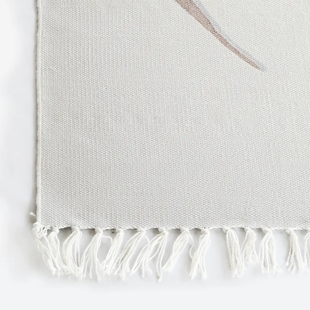 Modern Abstract Rug with Fluid Shapes and Muted Tones - Image 4