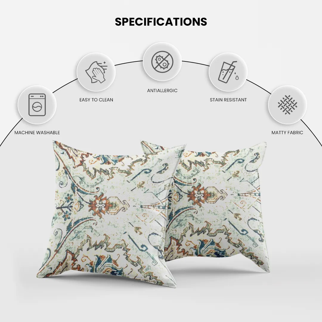 Ornate Floral and Damask Pattern Cushion Covers - Image 5