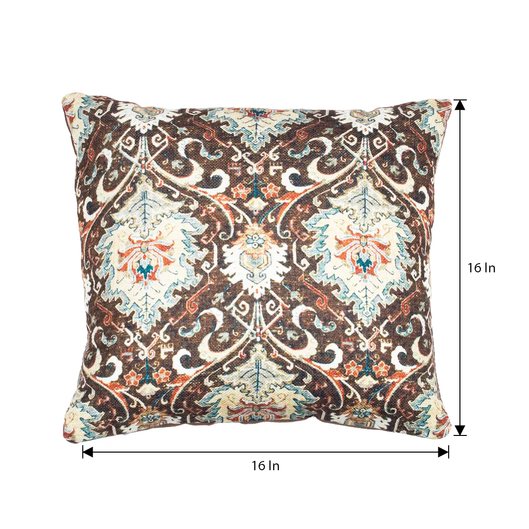 Ornate Floral and Geometric Pattern Cushion Cover - Image 4