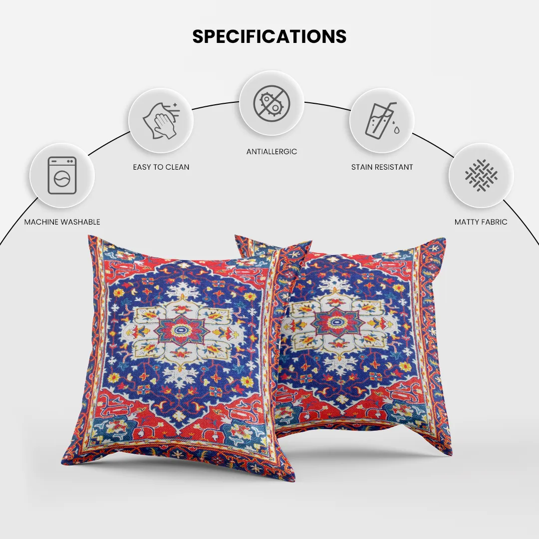 Persian Medallion Design Inspired Patterns Cushion Covers - Image 5