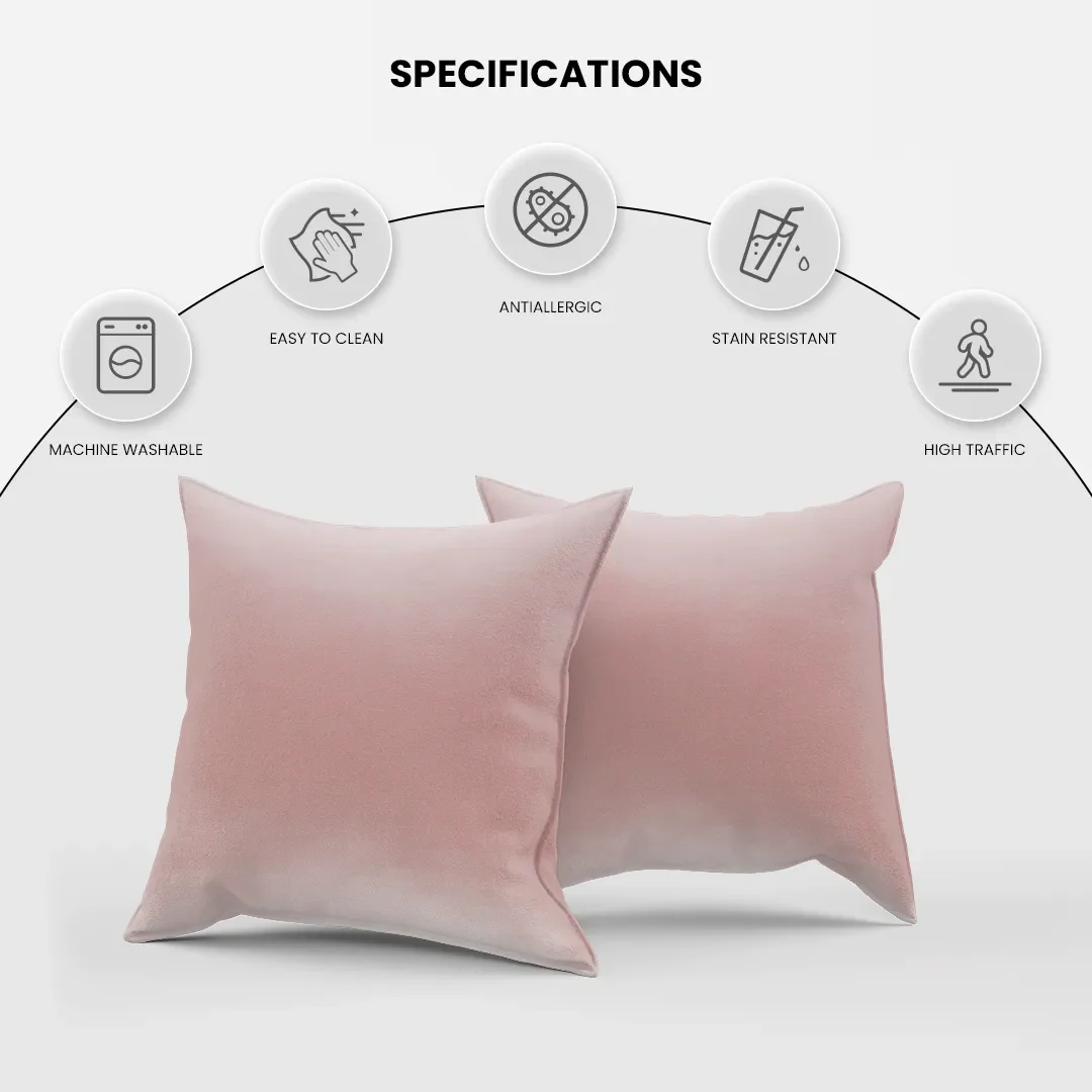 Tokyo Polyester Pink Pillow Cover - Image 6